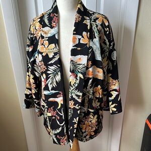 Zara Black Floral Kimono